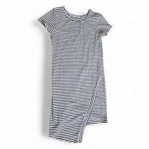 Tag Navy and White Asymetrical Dress